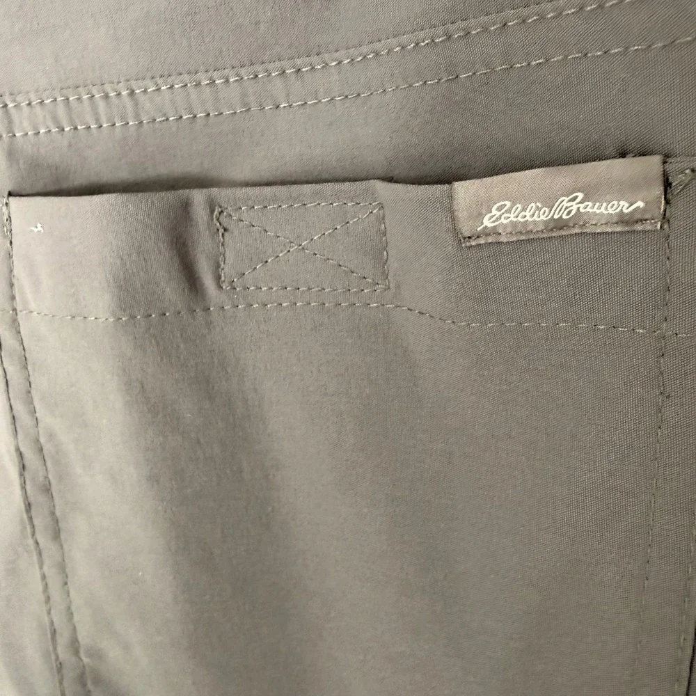 Eddie Bauer Hiking‎ Cargo Utility Pants (34x32) Gray Stretch Lightweight Flex